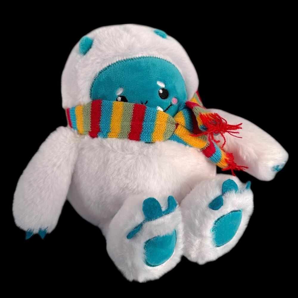 Abominable Yeti Winter Monster Plush Snow Scarf Stuffed Toy 7 in Cute
